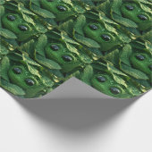 Papier Cadeau Grenouille verte mignonne cachée dans des feuilles (Coin)