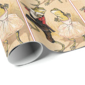 Papier Cadeau Grenouilles de danse (Coin rond)