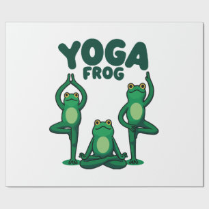 Papier Cadeau Grenouilles de yoga