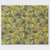 Papier Cadeau Grenouilles et fraises (Plat)