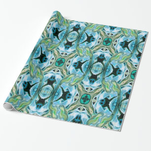 Papier Cadeau Grenouilles nageant......
