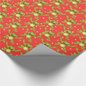 Papier Cadeau Grenouilles Saut Sur Pois (Coin)