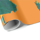 Papier Cadeau Grenouilles tropicales (Coin rond)