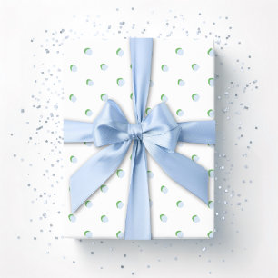Papier Cadeau Greta Fun Point en Ardoise et Vert