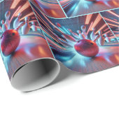 Papier Cadeau Grève de balle rouge de Bowling (Coin rond)