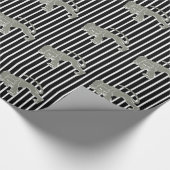 Papier Cadeau Grève Safari noir avec Leopard (Coin)