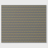 Papier Cadeau Grey, Faux Gold 22e (Vingt-Deuxième) (Plat)