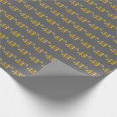 Papier Cadeau Grey, Faux Gold 48e (Quarante-Huitième) (Coin)