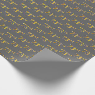 Papier Cadeau Grey, Faux Gold 73e (Soixante-treizième)