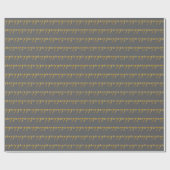 Papier Cadeau Grey, Faux Gold 77e (Soixante-Dix-Septième) (Plat)