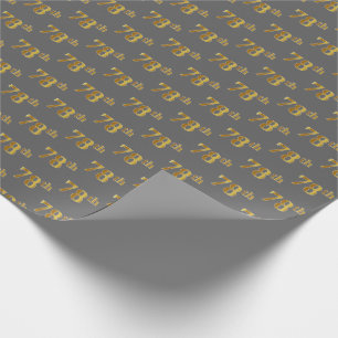 Papier Cadeau Grey, Faux Gold 78e (Soixante-dix-huitième)