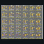 Papier Cadeau Grey, Faux Gold "HAPPY 60th BIRTHDAY"<br><div class="desc">Ce design papier d'emballage comporte un message comme "HAPPY 60th BIRTHDAY",  avec le "60th" ayant une apparence fausse/imitation or. Il comporte également un nom personnalisable et un arrière - plan gris (gris). Il pourrait peut-être être utilisé pour envelopper les cadeaux donnés pour le soixantième anniversaire de quelqu’un. [~Z0000187]</div>