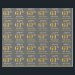 Papier Cadeau Grey, Faux Gold "HAPPY 60th BIRTHDAY"<br><div class="desc">Ce design papier d'emballage comporte un message comme "HAPPY 60th BIRTHDAY",  avec le "60th" ayant une apparence fausse/imitation or. Il comporte également un nom personnalisable et un arrière - plan gris (gris). Il pourrait peut-être être utilisé pour envelopper les cadeaux donnés pour le soixantième anniversaire de quelqu’un. [~Z0000187]</div>