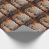 Papier Cadeau Greyhound à l'automne Feuilles automne Inspiration (Coin)