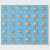 Papier Cadeau Greyhound dog (Plat)