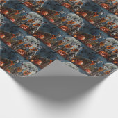 Papier Cadeau Greyhound Halloween Éffrayant (Coin)