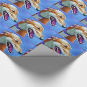 Papier Cadeau Greyhound Secourt Chien (Coin)