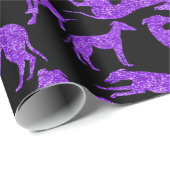 Papier Cadeau Greyt Parties scintillant à l'air Greyhounds (Coin rond)