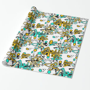 Papier Cadeau Gribouillage, abstrait, créatif