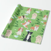Papier Cadeau Gribouillis de chien (Déroulé)