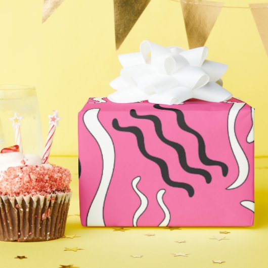 Papier Cadeau Gribouillis Rockabilly (Fête d'anniversaire)