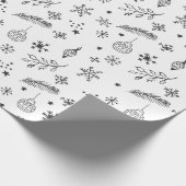 Papier Cadeau Griffonnage de Noël (Coin)