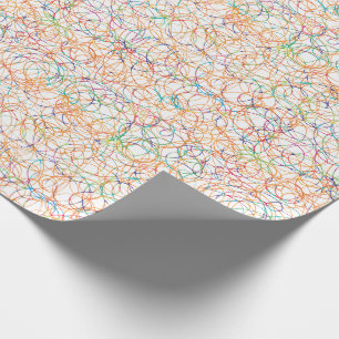 Papier Cadeau Griffonnages multicolores