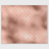 Papier Cadeau Grill Diamond Rose Gold Rose Princesse Parties sci (Plat)