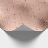 Papier Cadeau Grill Diamond Rose Gold Rose Princesse Parties sci (Coin)