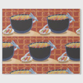 Papier Cadeau Grillades au barbecue avec des tongues et des broc (Plat)