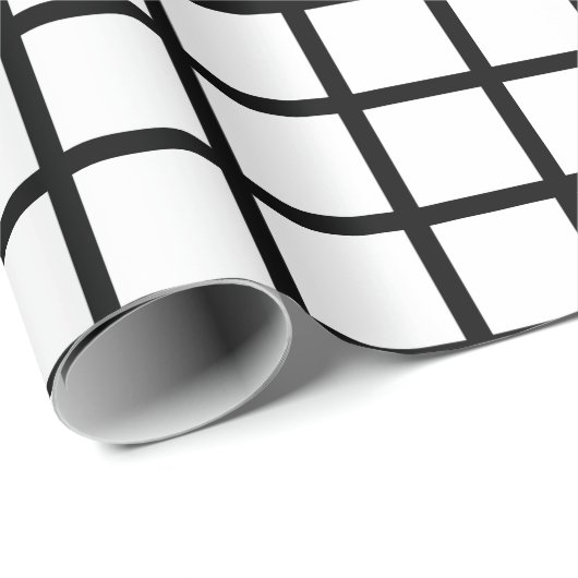 Papier Cadeau Grille blanche (Coin rond)