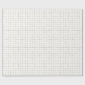 Papier Cadeau Grille blanche moderne (Plat)