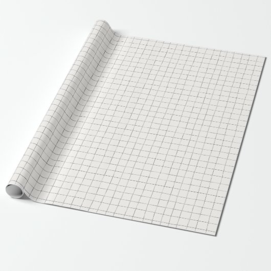Papier Cadeau Grille blanche moderne (Déroulé)