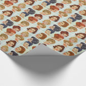 Papier Cadeau grille de coiffures des années 1960 (Coin)