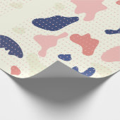 Papier Cadeau Grille de points de forme irrégulière (Coin)