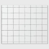 Papier Cadeau Grille d'encre - Lignes noires - personnalisable (Plat)