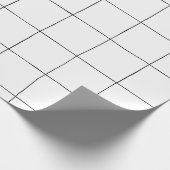 Papier Cadeau Grille d'encre - Lignes noires - personnalisable (Coin)