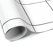 Papier Cadeau Grille d'encre - Lignes noires - personnalisable (Coin rond)