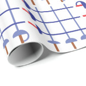 Papier Cadeau Grille d'épée de clôture (Coin rond)