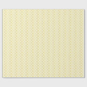 Papier Cadeau Grille jaune élégante (Plat)