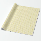Papier Cadeau Grille jaune élégante (Déroulé)