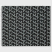 Papier Cadeau Grille jaune et noire Cavapoo (Plat)