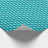Papier Cadeau Grille moderne, turquoise, Teal et Aqua de diamant (Coin)