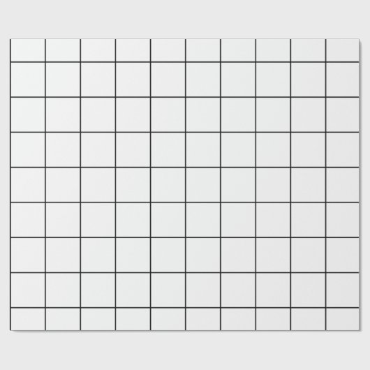 Papier Cadeau Grille noir et blanc (Plat)