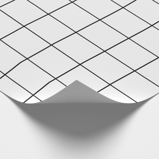 Papier Cadeau Grille noir et blanc (Coin)