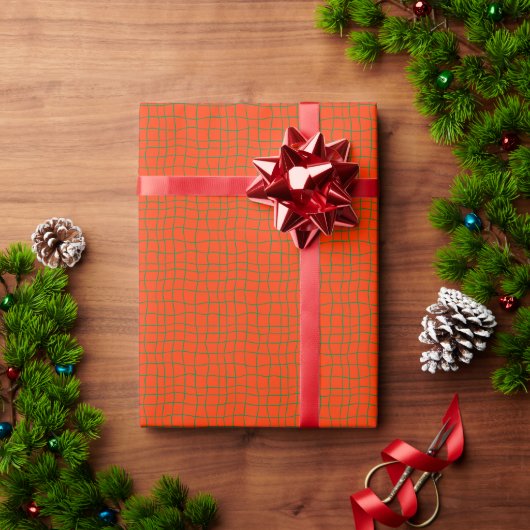 Papier Cadeau Grille ondulée rétro (Cadeau de vacances)