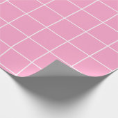 Papier Cadeau Grille rose et blanc (Coin)