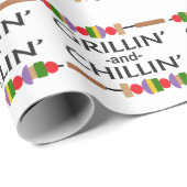 Papier Cadeau Griller et se détendre (Coin rond)