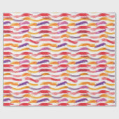 Papier Cadeau Grilles de peinture multicolore (Plat)