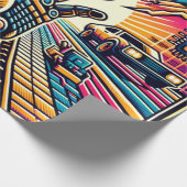 Papier Cadeau Grilles laser et thèmes Sci-Fi (Coin)